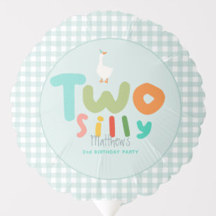 Boys Two Silly Goose Blue 2nd Birthday Balloon