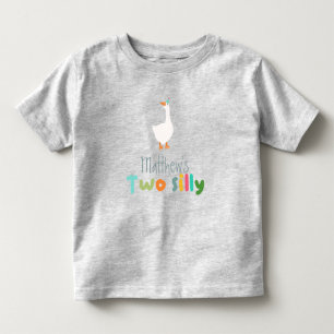 Boys Two Silly Goose Farm 2nd Birthday Toddler T-shirt