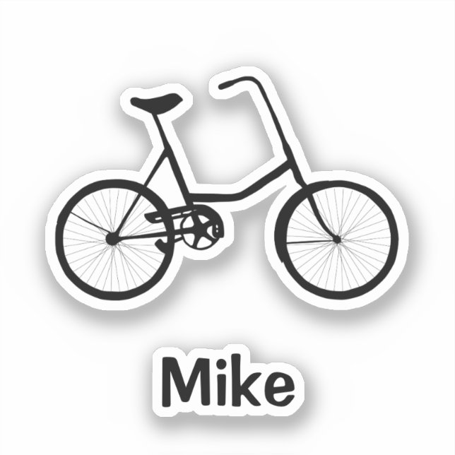 Boys Two Wheel Bicycle with Name Sticker (Front)