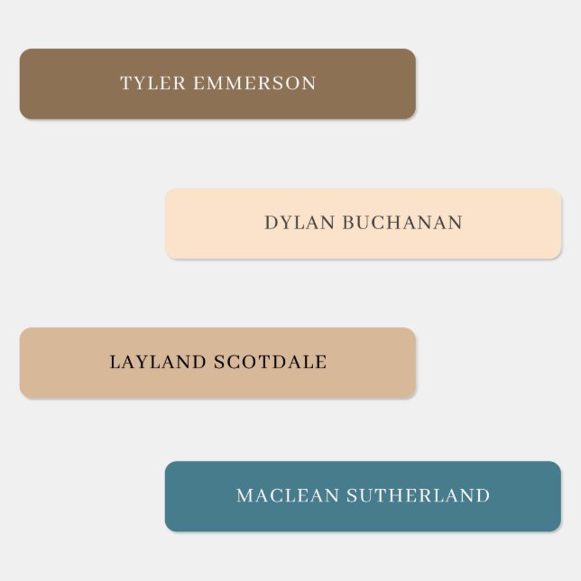 Boys Typography Waterproof School Kids' Labels (Group)