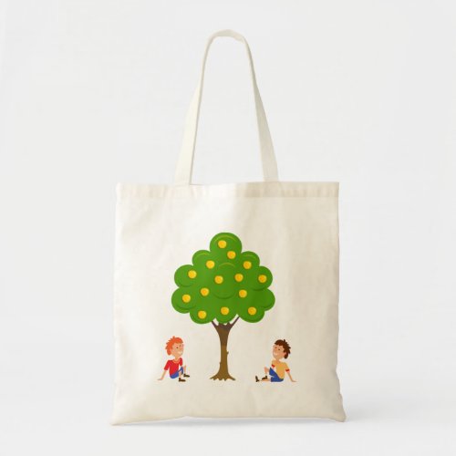 Boys Under An Apple Tree Tote Bag