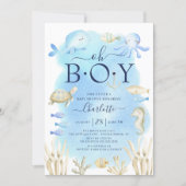 Boys Under The Sea Baby Shower Invitation (Front)