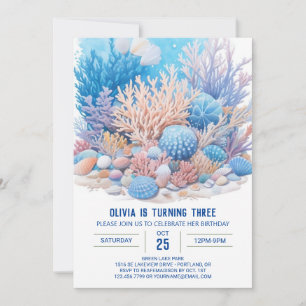 Boy's Under the Sea Bash Birthday Invitation