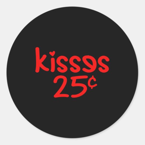 Boys Valentine Kisses 25 Cents Toddlers Boy Valent Classic Round Sticker