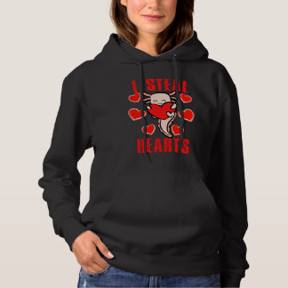 Boys Valentines Day Kids Axolotl  I Steal Hearts Hoodie