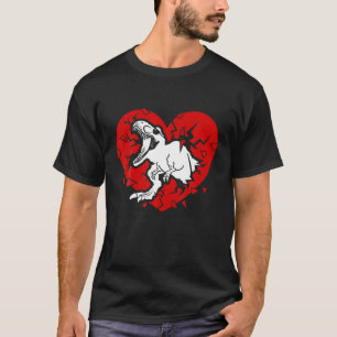 Boys Valentines Day Kids Dinosaur Lover T-Shirt