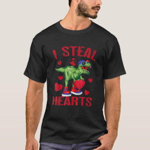 Boys Valentines Day Kids Dinosaur T Rex Lover I St T-Shirt