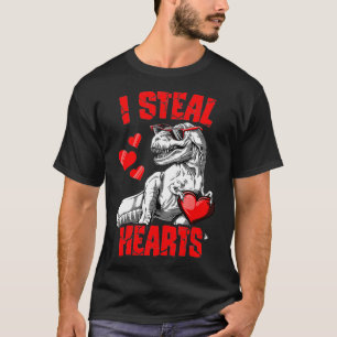 Boys Valentines Day Kids Dinosaur T rex Lover I T-Shirt