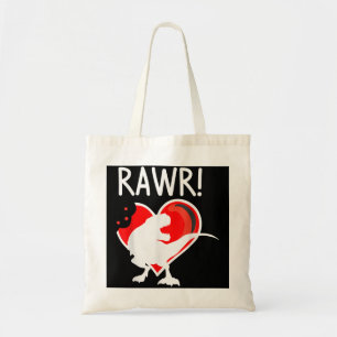 Boys Valentines Day Rawr Heart Dinosaur T Rex Love Tote Bag