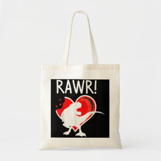 Boys Valentines Day Rawr Heart Dinosaur T Rex Love Tote Bag