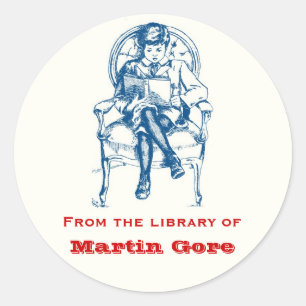 Boys Vintage Bookplate Stickers