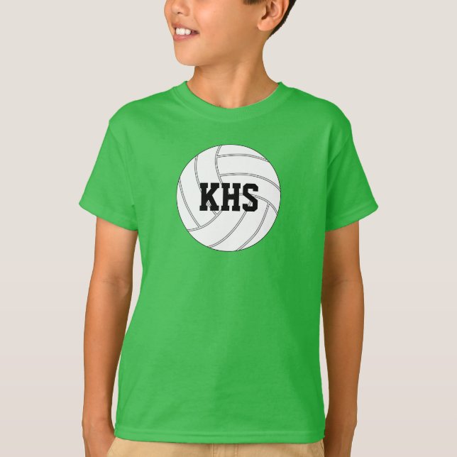 Boys' Volleyball Player Custom Team T-Shirts (Front)