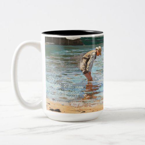 Boys Wading 1873 by Winslow Homer Two_Tone Coffee Mug