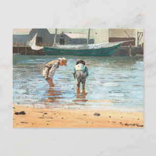 Boys Wading Winslow Homer Postcard