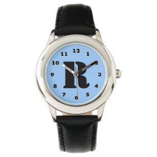Boys watch   personalized letter R monogram