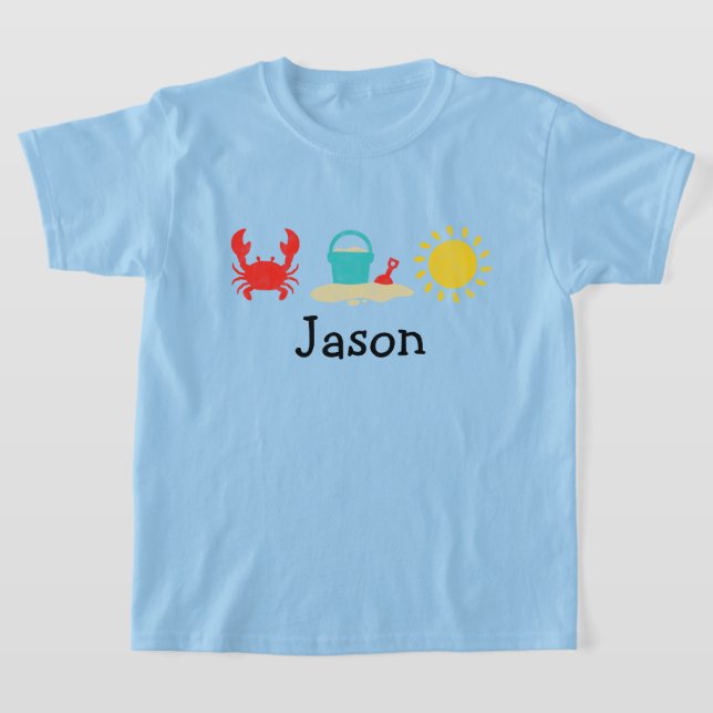 Boys Watercolor Beach Trio T-Shirt (Laydown)