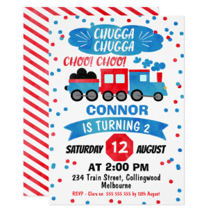 Train Birthday Invitations Zazzle Boys Watercolor Train Birthday Invitation