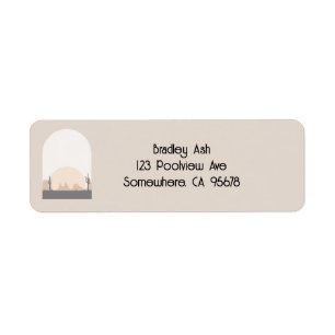 Boys Western Return Address Label
