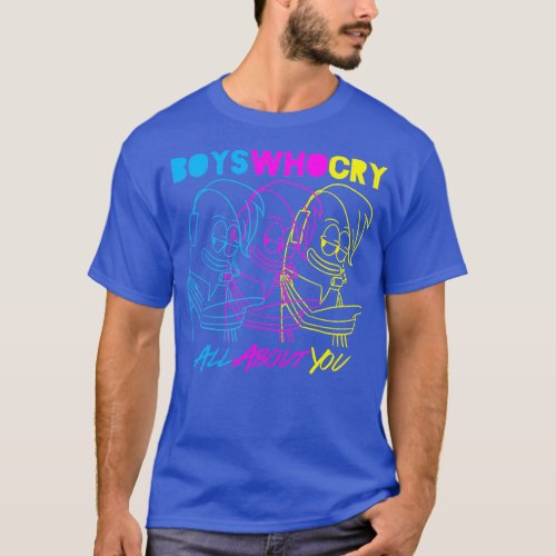 Boys Who Cry Cyan Magenta Yellow T_Shirt