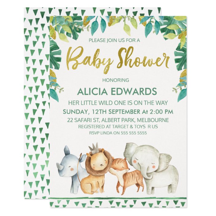 zazzle safari baby shower invitations