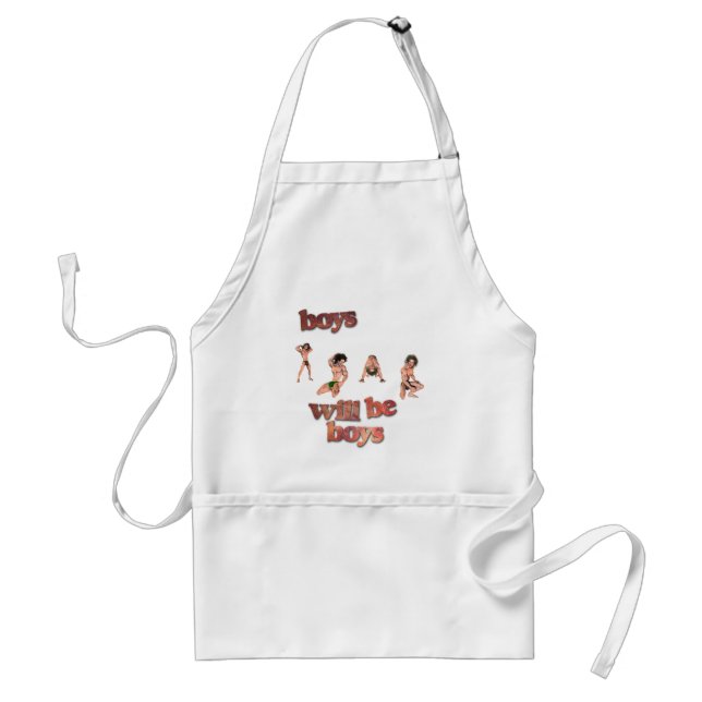 Boys will be Boys Adult Apron (Front)