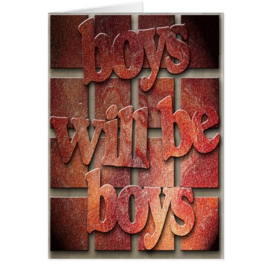 Boys Will Be Boys Cards (Front)