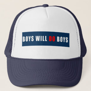 Boys Will Do Boys-REd White & Blue Trucker Hat