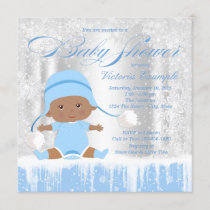 Boys Winter Wonderland Snow Baby Shower Invitation
