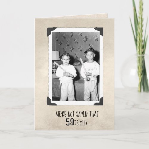 Boys With Baseball Bats 59th Birthday Humor  Card