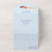 Boy's Wooden Toys Blue Baby Shower  All In One Invitation (Outside)