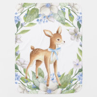 Boys Woodland Deer Baby Blanket