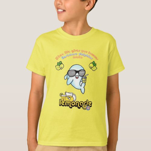 Boys Yellow Lemonade Dolphin T_Shirt