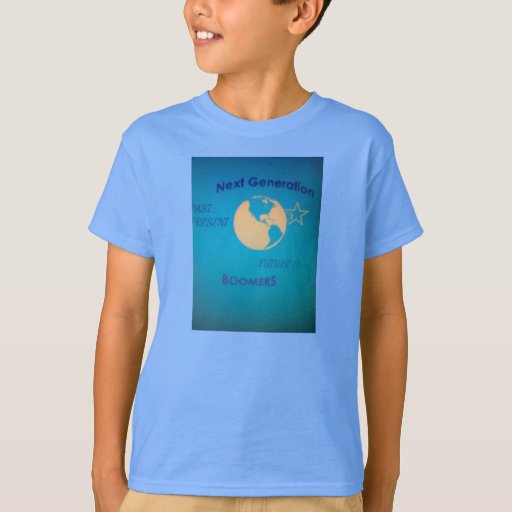 Boys/Youth Light Blue T-Shirt & Aqua & Gold Logo | Zazzle