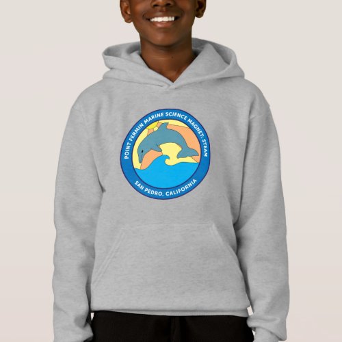 Boys Youth Point Fermin Elementary Logo Gray Hoodie