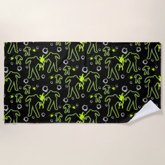 Boys Zombie School Beach Towel (Front)