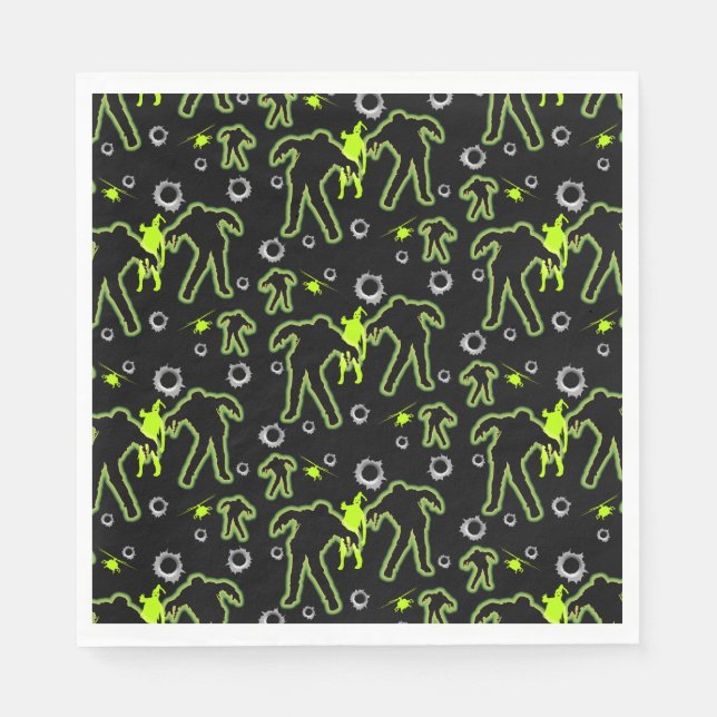Boys Zombie School Napkins (Front)