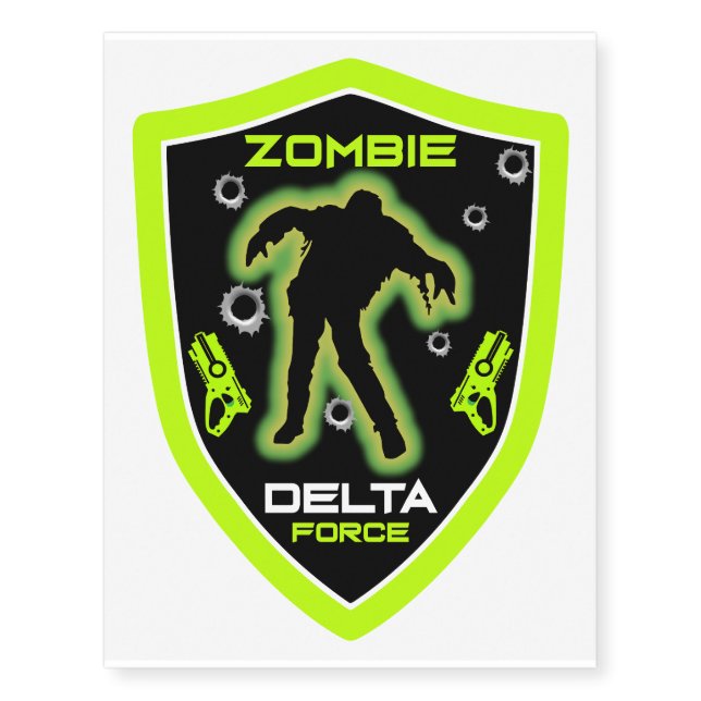 Boys Zombie Temporary Tattoos (Front)