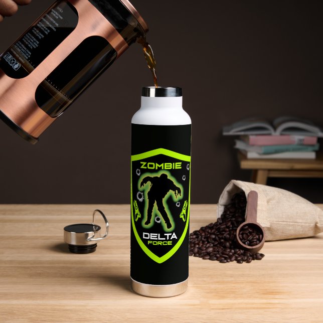 Boys Zombie Water Bottle (Coffee (Rotated))