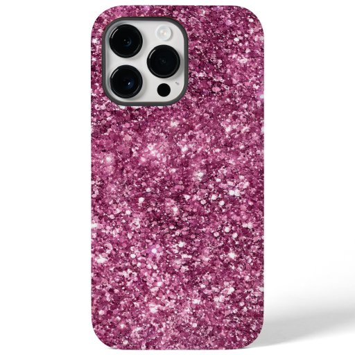 Boysenberry Pink Glitz Glitter Case-Mate iPhone 14 Pro Max Case