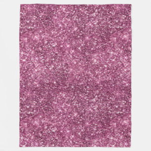 Boysenberry Pink Glitz Glitter Fleece Blanket