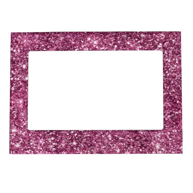 Boysenberry Pink Glitz Glitter Magnetic Frame (Front)