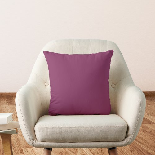Boysenberry Solid Color Throw Pillow