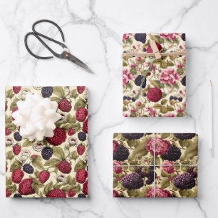 Boysenberry wrapping paper sheets
