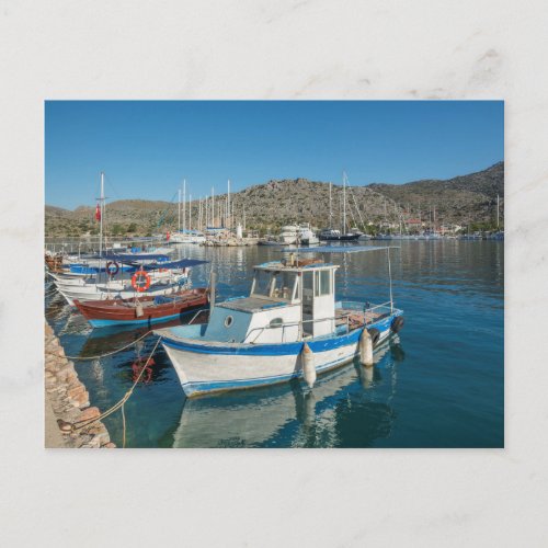 Bozburun Harbor Near Marmaris Turkey Postcard