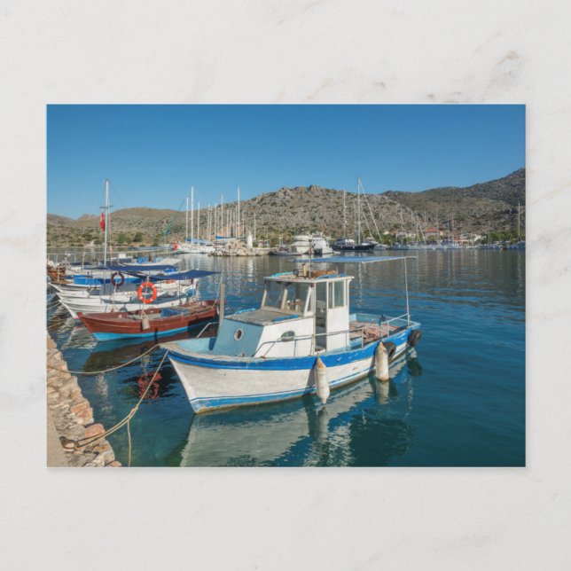 Bozburun Harbor Near Marmaris, Turkey Postcard (Front)