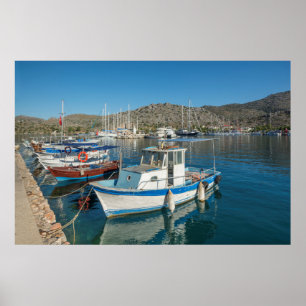 Bozburun Harbor Near Marmaris, Turkey Poster