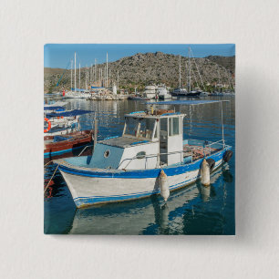 Bozburun Harbour Near Marmaris, Turkey Pinback Button