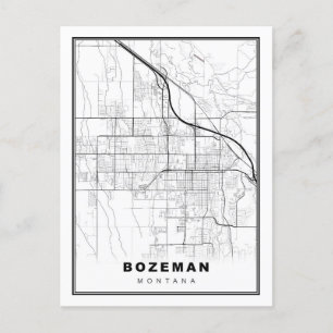 Bozeman Map Postcard