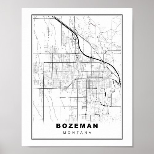 Bozeman Map Poster