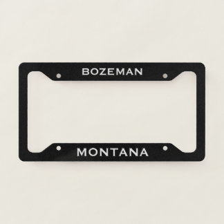 Bozeman Montana Black License Plate Frame